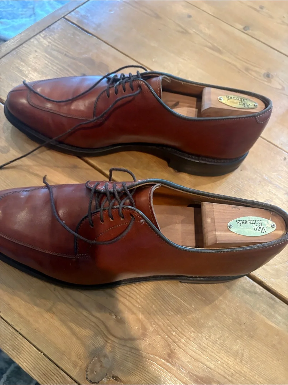Allen Edmonds Delray 9.5 Brown Leather Lace-Up Dress Shoes